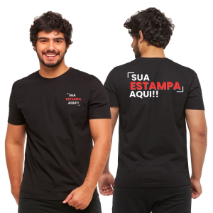 Camiseta Algodão Personalizada Peito e Costa  21x30 5x0   