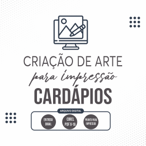 Criação Arte Final para Cardápio CDR, PNG, PDF Varios tamanho 4x0   
