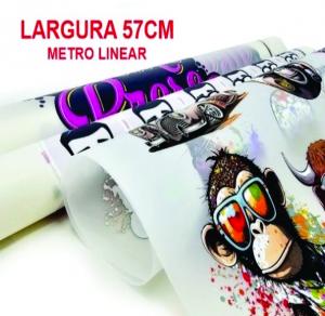 Impressão DTF TÊXTIL LARGURA DE 57CM metro linear DTF TÊXTIL  5x0   