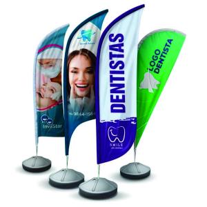 Wind banner Completo Tecido Oxford Varios tamanho 4x0 Kit completo bandeira e base Produto com Corte Padronizado. Enviado já com a costura overlock para encaixe na haste. 